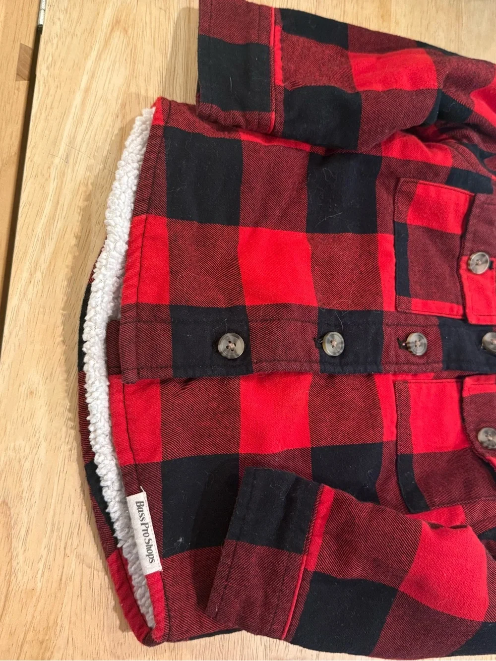 Bass Pro Shops Red and Black Plaid Kids Button-Down Shirt